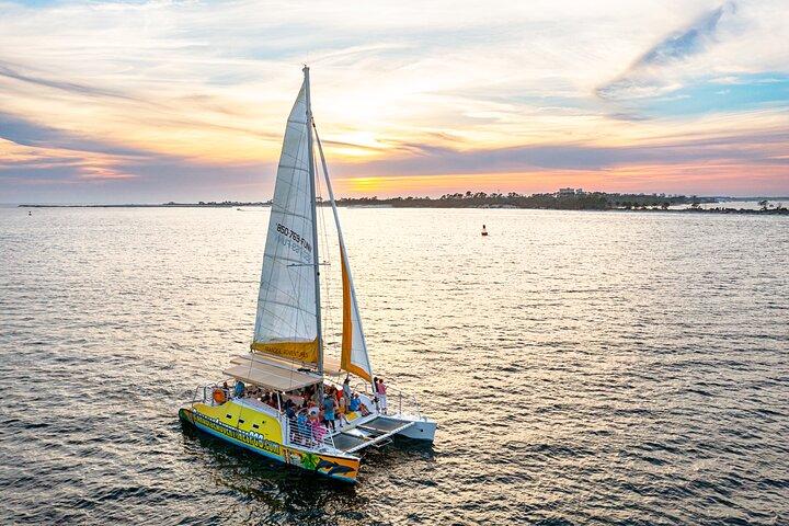 Sunset Dolphin Sail Aboard the Footloose Catamaran