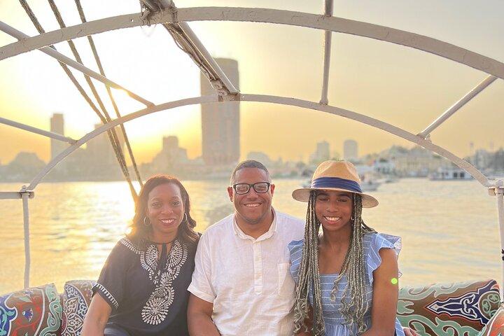 Giza Pyramids and Egyptian Museum Day Trip with Flouka Boat Ride on the Nile