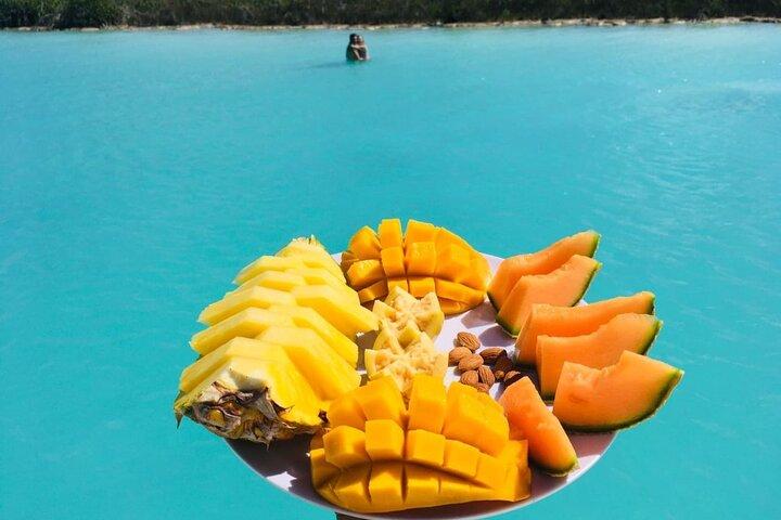 Pontoon Tour - Visit the Pirate Channel, Cenotes and Islands.
