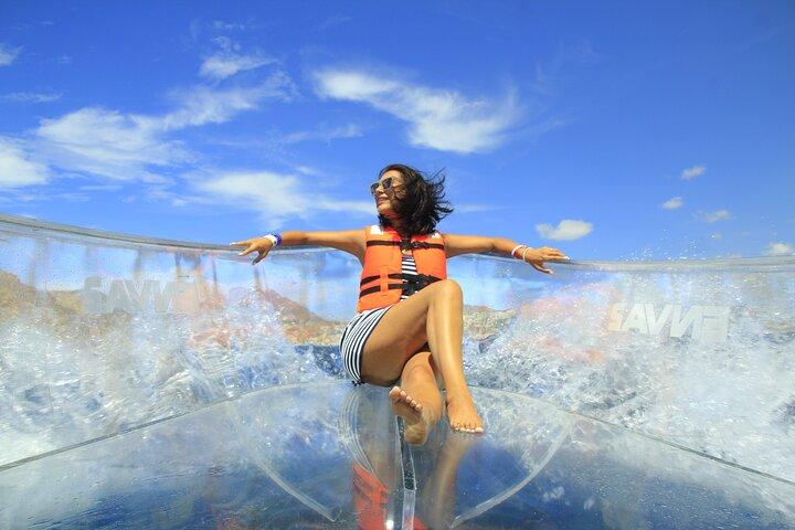Tour to the Arch of Cabo San Lucas in a transparent glass boat