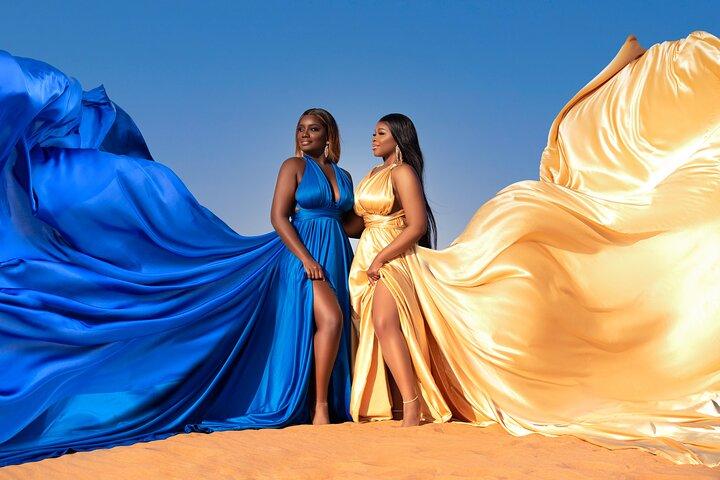 Flying dress photoshoot activity in Dubai