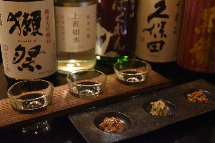 Shinjuku Sake Tasting and Japanese Snack Pairing Experience