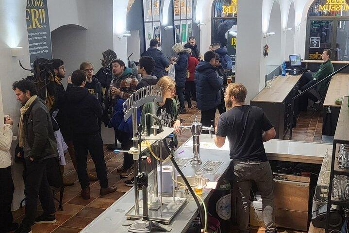Enjoy 4 beers in Czech Beer Museum & bottle you beer!