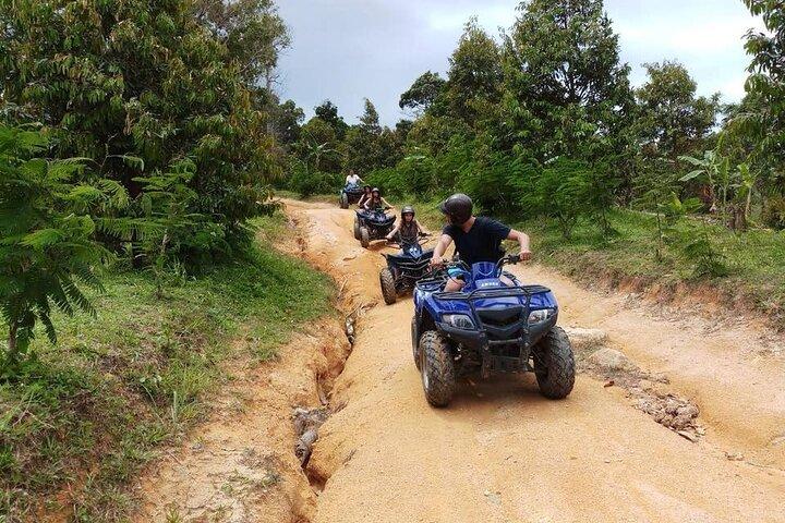 Combo: Seaview Zipline 10 Cable Tree Bridge Bar & 2-Hour ATV Ride