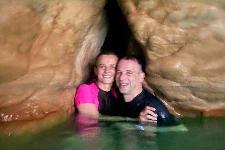 Private Wadi Shab Hike & Swim -Sinkhole -Fins Beach-Full Day Tour