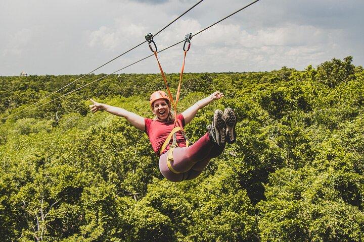 Private Jungle Adventure tour: Zipline + Rappel + Cenote