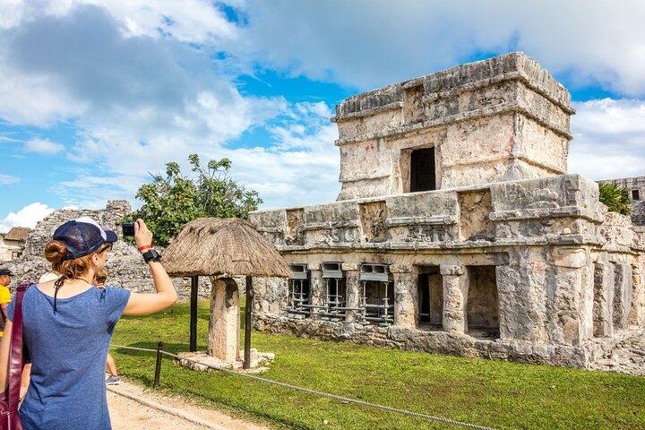 4x1 Full Day Tour: Tulum, Coba, Cenote and PDC, from Cancun