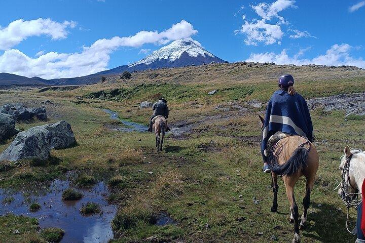 Cotopaxi volcano horseback ride and hike Private tour