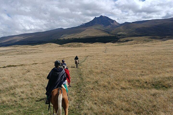 Cotopaxi volcano horseback ride and hike Private tour