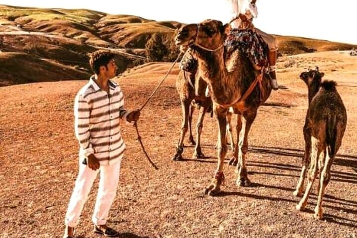 Sunset & Camel Ride & Dinner in Desert Agafay Marrakech