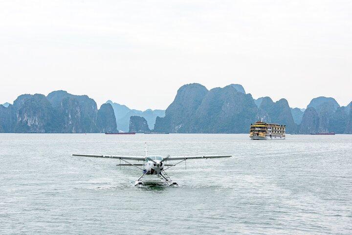 From Hanoi: Halong Bay by Scenic Seaplane and Luxury Day Cruise