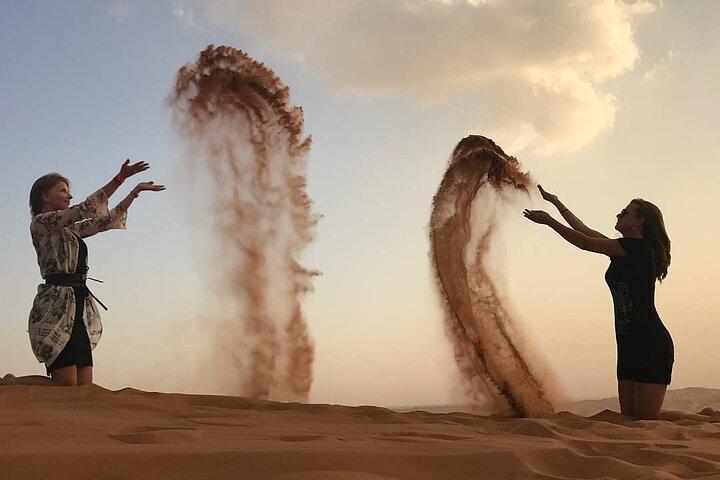 Private Evening Desert Safari Camel, Falcon & BBQ at Premium Camp