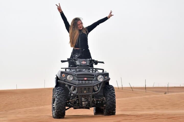 Dubai: Morning Quad bike & Safari Adventure , Sandboarding, camel