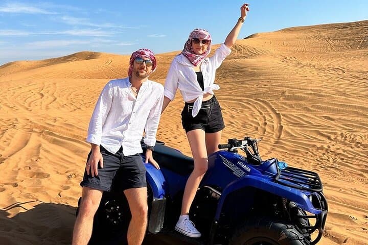 Dubai: Morning Quad bike & Safari Adventure , Sandboarding, camel