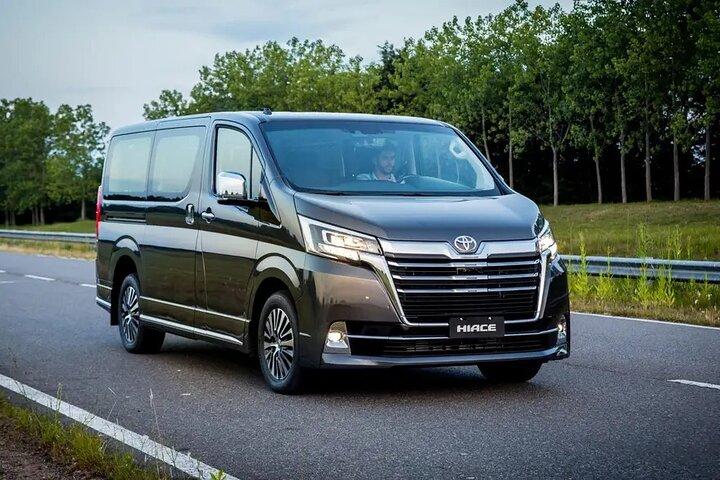 Departure from Osaka City to Kansai Airport KIX by Minivan