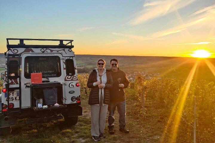 Sunset and champagne tasting in the vineyards