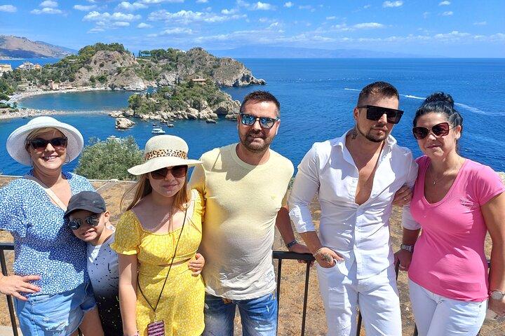 Messina Tour Taormina, Isola Bella beach with cannoli or granita