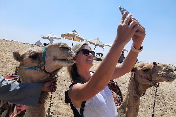 All-in-One Giza pyramids, Shpinx, Saqqara, Memphis, camel & lunch