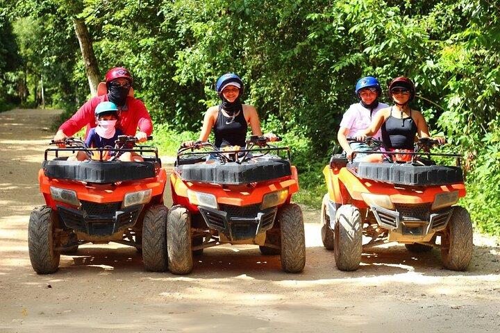 Zipline, Cenote and ATV Adventure with Pickup