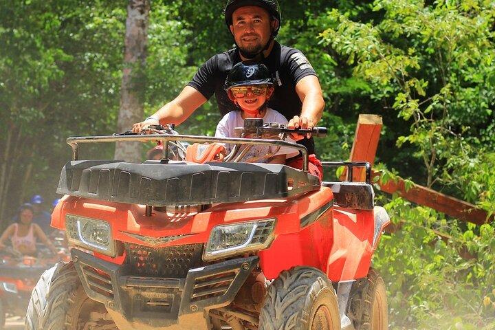 Zipline, Cenote and ATV Adventure with Pickup