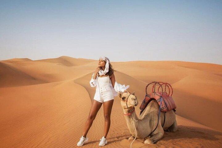 Morning Red Dune Safari with Camel Trekking and sand boarding