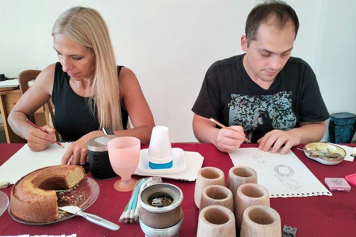 Mate and paint experience with pastry tasting in Buenos Aires