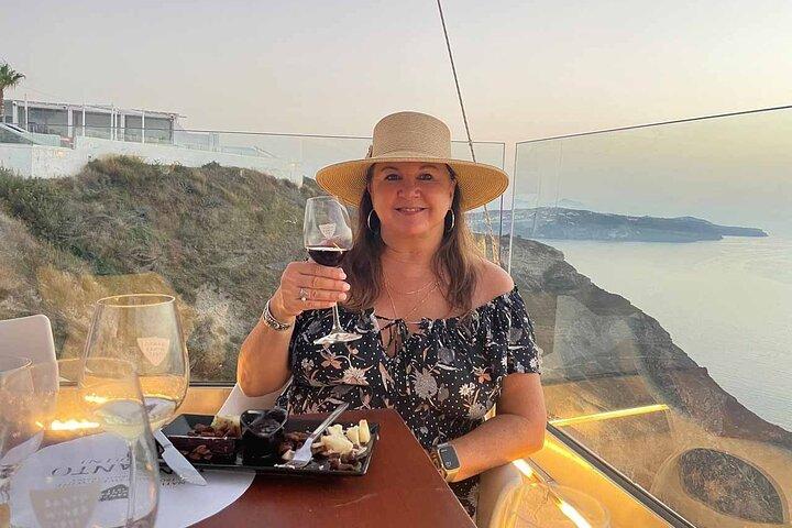 Santorini Sunset Wine Tour with Santo Winery Views