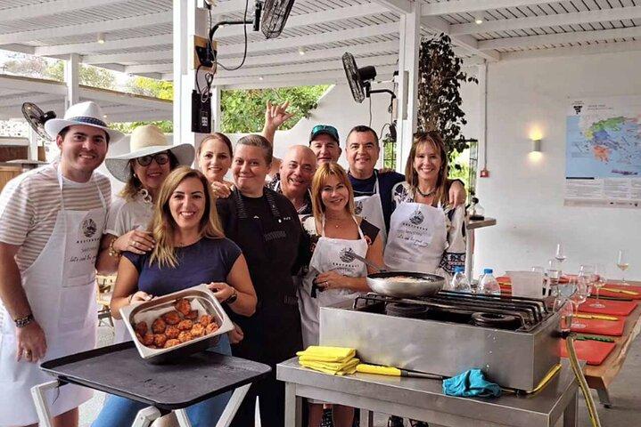 Private Santorini Cooking Class & Wine Tasting Tour