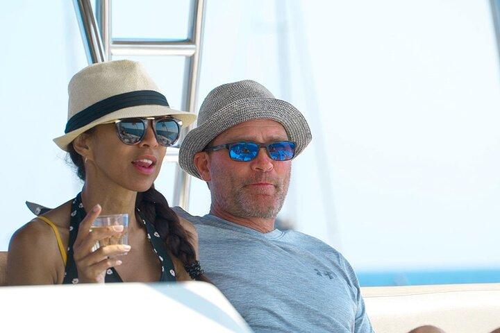 Private Luxury Santorini Catamaran Cruise with Port Pickup