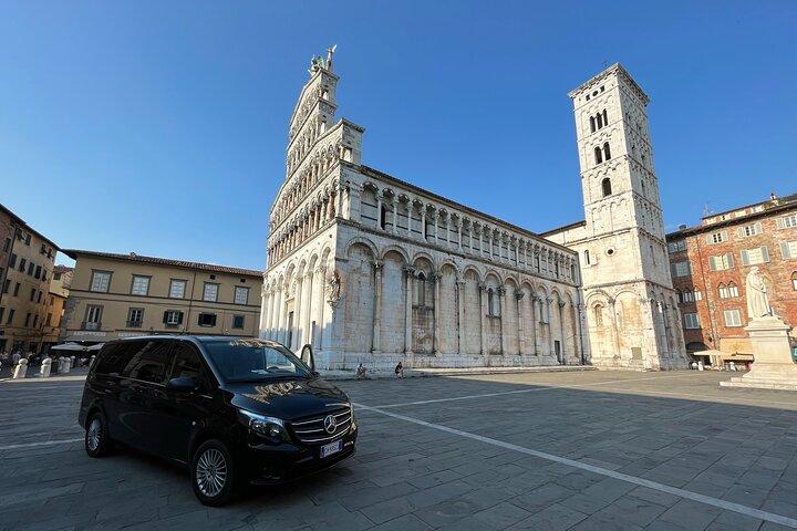 Lucca Tour and Pisa Tower + WineTasting by van from La SpeziaPort