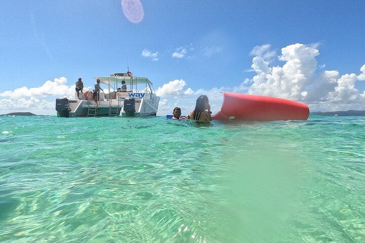 Icacos Double Dip Power Catamaran Snorkel & Beach Tour