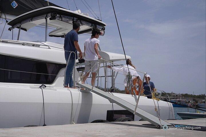 Private Luxury Caldera Cruise with a rich BBQ meal and Open Bar!