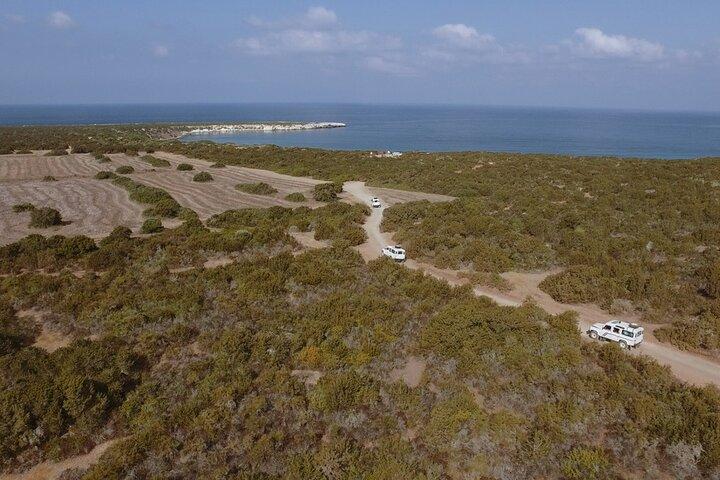 Surf and Turf Full Day Jeep & Boat Combination Tour from Paphos
