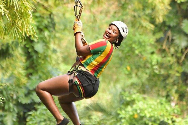 Zipline, Dunn’s River Falls, Bamboo Rafting & Horseback Ride Tour
