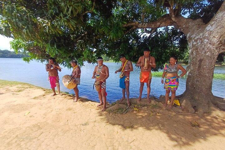 Embera Indigenous community Waterfall and rainforest