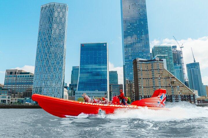 High-Speed Thames River Speedboat in London