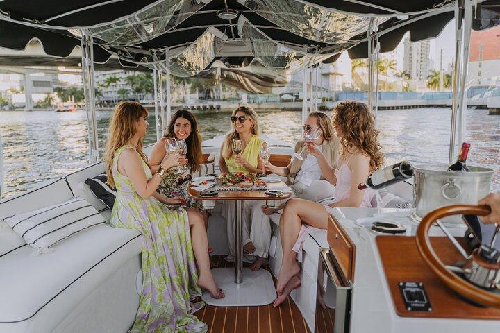 Private Luxury Miami River E-Boat Cruise & Wine and Charcuterie