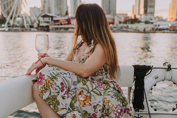 Luxury Shared Miami River E-Boat Cruise with Wine and Charcuterie