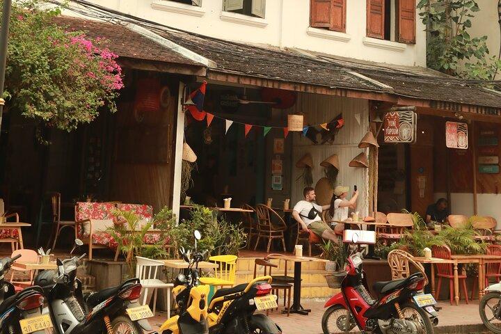 Morning food tour with market Temples option Kuangsi waterfall
