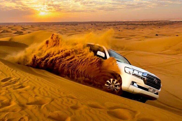 Dubai Evening Desert Safari Dune Bashing, BBQ Dinner & Live Shows