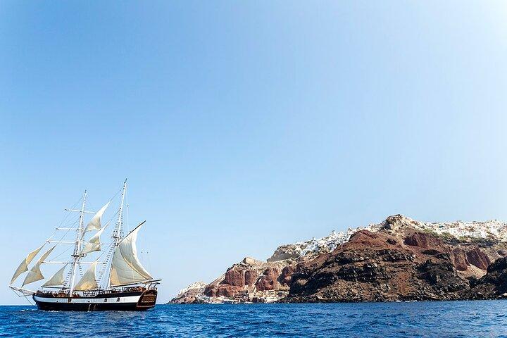 Santorini Sunset Sailing Cruise with Greek BBQ Dinner