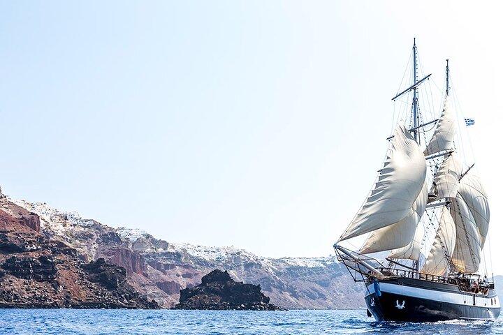 Santorini Sunset Sailing Cruise with Greek BBQ Dinner