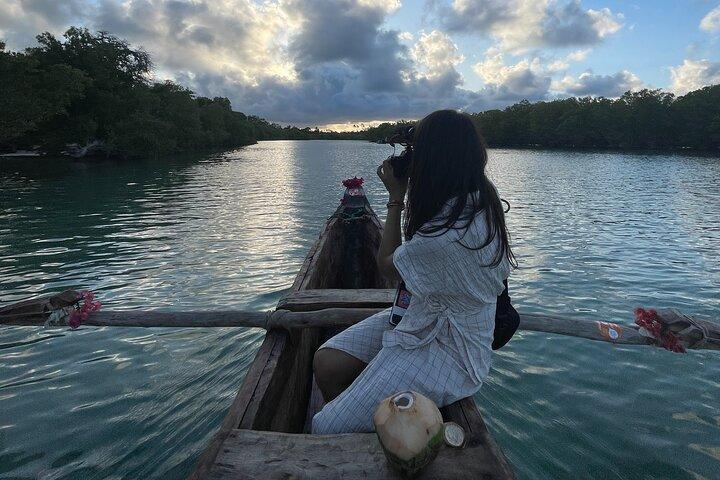 Sunset Canoe Tour on a River within the Mangroves