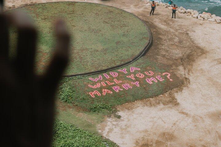 Love in the Air ; Romantic Flight above Bali South coastline