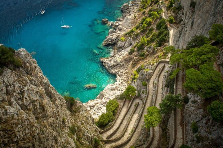 Small Group Capri Anacapri and Blue Grotto Tour from Rome