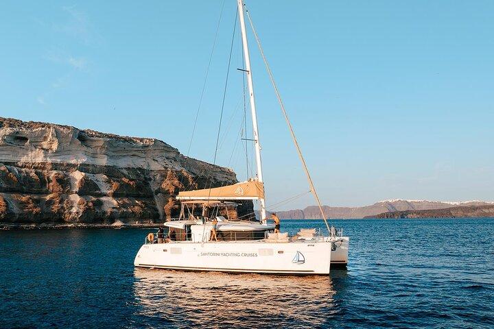 Luxury Santorini Sunset Cruise: Dinner, BBQ, Open Bar, Transfers