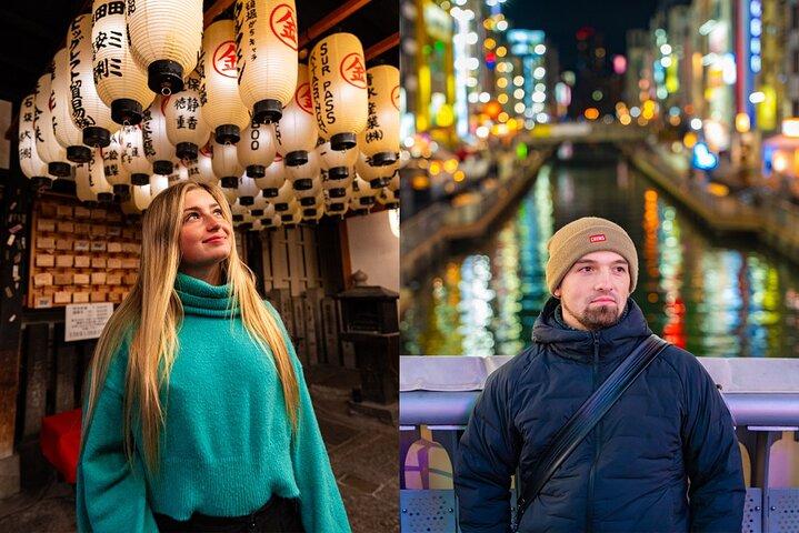 Private Vibrant Night Photoshoot Experience in Osaka (Dotonbori)