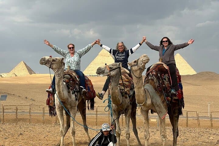 Camel Ride around Giza Pyramids Sunset or Sunrise or any time