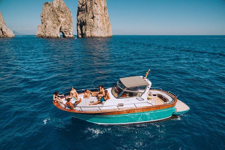 Small Group Boat Tour Capri & Blue Grotto with Swimming Stops