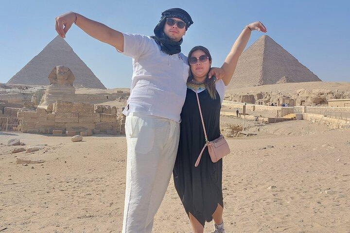 Private Tour Giza Pyramids, sphinx , Egyptian Museum , Market, Camel ride, lunch